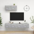 vidaXL Tv-meubelen 3 st bewerkt hout betongrijs, Huis en Inrichting, Kasten |Televisiemeubels, Verzenden, Nieuw