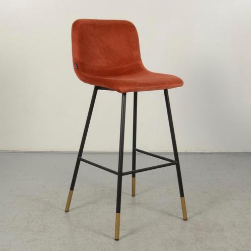 Barkruk Ystad - Brons - 4-poot onderstel, Huis en Inrichting, Stoelen, Gebruikt, Ophalen of Verzenden