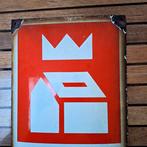 Emaille reclamebord ASLK Algemene Spaar- en Lijfrentekas -, Antiek en Kunst