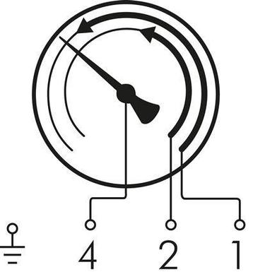 Manomètre de Contact Double NO 0..4bar (58psi) en Acier, Verzenden