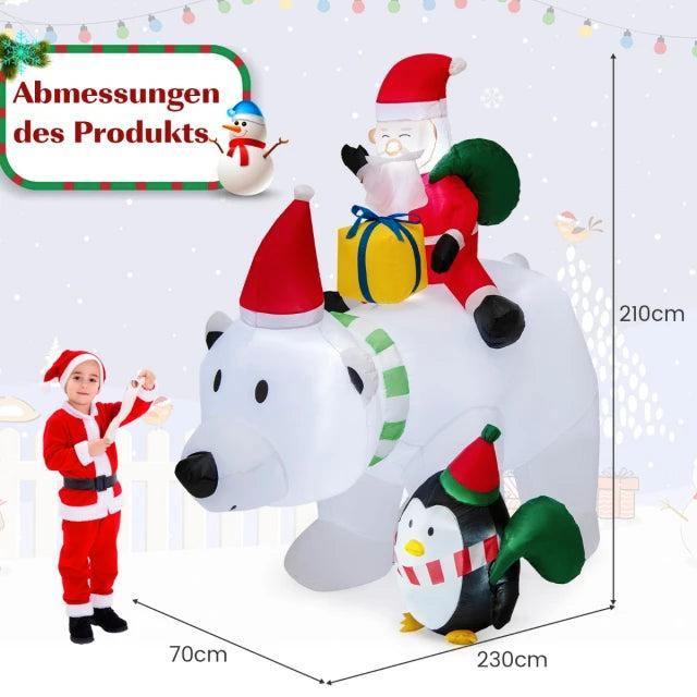 2dekans | Costway Opblaasbare Kerstdecoratie – Incl. LED &, Divers, Noël, Enlèvement ou Envoi