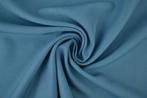 15 meter texture stof - Staalblauw - 150cm breed, Hobby en Vrije tijd, 200 cm of meer, Nieuw, Polyester, 120 cm of meer