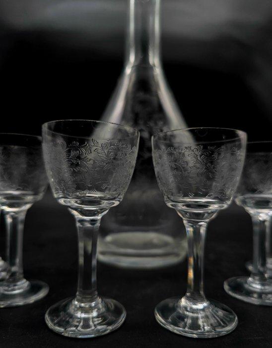 Cristalleria Empoli - Drinkservies (6) - Floreale - Kristal, Antiquités & Art, Antiquités | Meubles | Tables