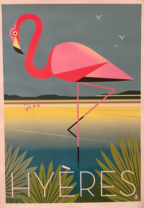 Monsieur Z - Affiche de Tourisme Hyères - Flamant Rose, Antiek en Kunst, Kunst | Tekeningen en Fotografie