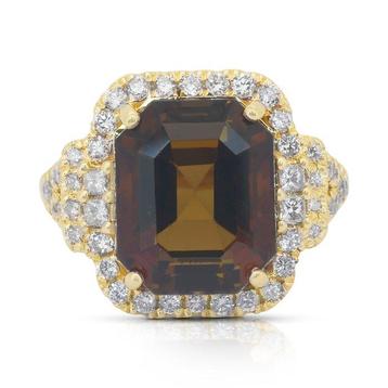 Bague - 18 carats Or jaune -  8.88ct. tw. Tourmaline -