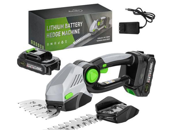 Veiling - Snoerloze Heggenschaar + Grasschaar met 2 Accu’s, Tuin en Terras, Hand-tuingereedschap