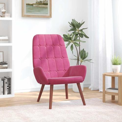 vidaXL Relaxstoel fluweel wijnrood, Huis en Inrichting, Fauteuils, Nieuw, Verzenden