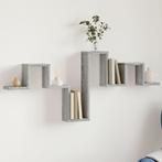 vidaXL Wandschap 104,5x10x43 cm bewerkt hout grijs sonoma, Huis en Inrichting, Verzenden, Nieuw