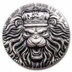 Tristan da Cunha. 5 Pounds 2022 Heraldic Beasts Lion of