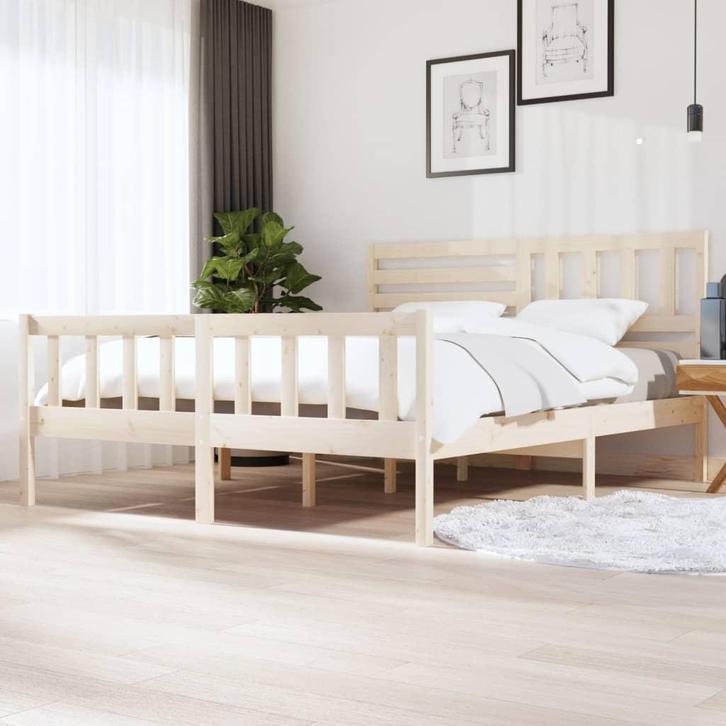 vidaXL Bedframe massief hout 180x200 cm, Huis en Inrichting, Slaapkamer | Bedden, Nieuw, Verzenden