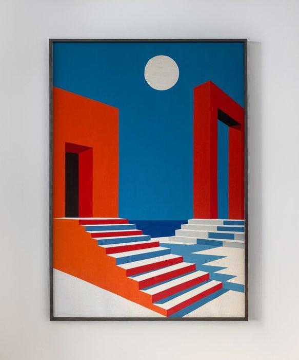 Nelson F. León - Simetría Nocturna XL- (NO Reserve), Antiquités & Art, Art | Peinture | Moderne