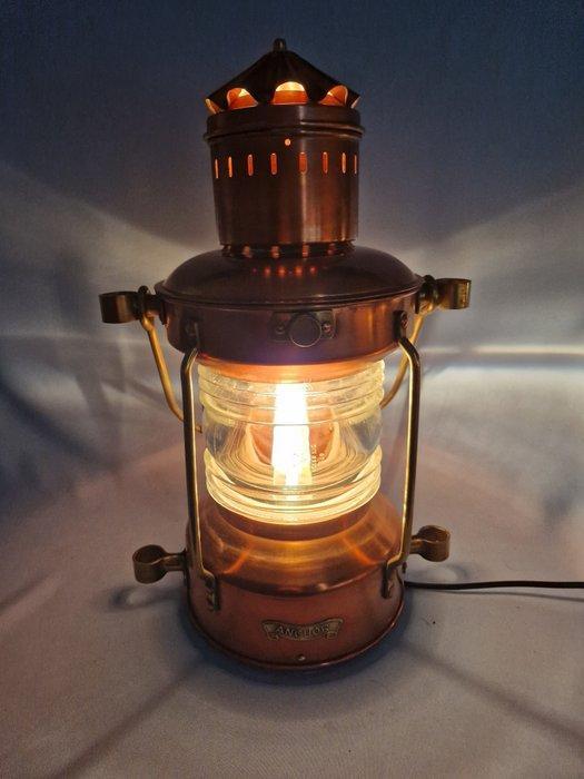 Anchor lamp - Glas, Messing, Koper, Antiek en Kunst, Curiosa en Brocante