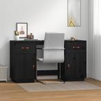 vidaXL Bureau met kastjes 135x50x75 cm massief grenenhout, Huis en Inrichting, Verzenden, Nieuw