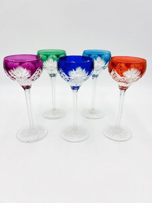 St. Louis - Wijnglas (5) - Bristol - Kristal, Antiek en Kunst, Antiek | Meubels | Tafels