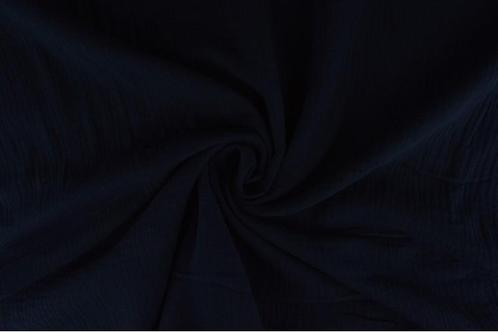 10 meter double gauze stof - Navy - 100% katoen, Hobby en Vrije tijd, Stoffen en Lappen, 120 cm of meer, 200 cm of meer, Blauw