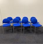 Complete set van 8 stuks vergaderstoelen, Blauw -, Vijf, Zes of meer stoelen, Gebruikt, Zwart
