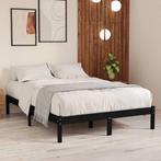vidaXL Bedframe massief grenenhout zwart 200x200 cm, Huis en Inrichting, Slaapkamer | Bedden, Verzenden, Nieuw
