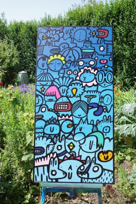 Kev Munday (1986) - Getting Down, Antiek en Kunst, Kunst | Schilderijen | Modern