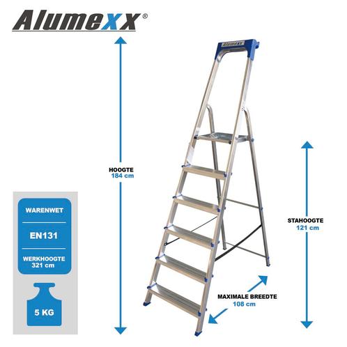 Alumexx ECO huishoudtrap, Doe-het-zelf en Bouw, Ladders en Trappen, Verzenden