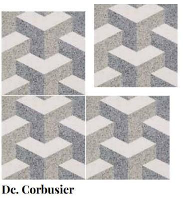 Corbusier 22.3x22.3 Decor / Design Tegel ( Keramisch ) /, Doe-het-zelf en Bouw, Tegels, Ophalen of Verzenden