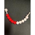 Rekenketting 10 grote kralen rood/wit klein, Boeken, Verzenden, Nieuw