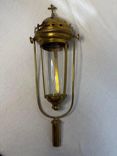 Lanterne - Cuivre, Verre - Lanternes de processeur, Antiek en Kunst, Antiek | Boeken en Manuscripten