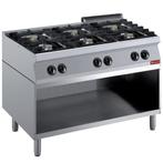 Gasfornuis | 6 Branders | 6x 5.5kW | Open Onderstel |, Verzenden, Nieuw in verpakking