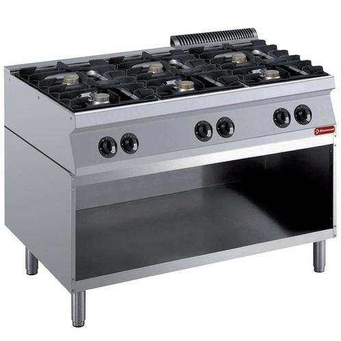 Gasfornuis | 6 Branders | 6x 5.5kW | Open Onderstel |, Zakelijke goederen, Horeca | Keukenapparatuur, Nieuw in verpakking, Verzenden
