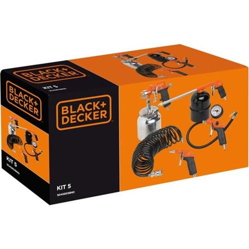 Black + Decker - Luchtgereedschapset 5-delig, Bricolage & Construction, Compresseurs, Envoi