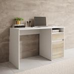 Meubella | Bureau wit - eiken | 120 cm | 1 lade | Buro, Huis en Inrichting, Bureaus, Verzenden, Nieuw