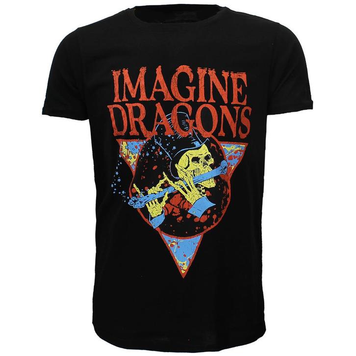 Imagine Dragons Bones Flute Skeleton T-Shirt - Officiële, Kleding | Heren, T-shirts
