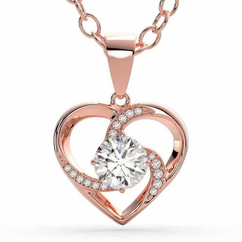 Ketting  Emotie  925 sterling zilver - rosé goud, Handtassen en Accessoires, Armbanden