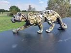 Statue, panter steam punk - 21 cm - Céramique