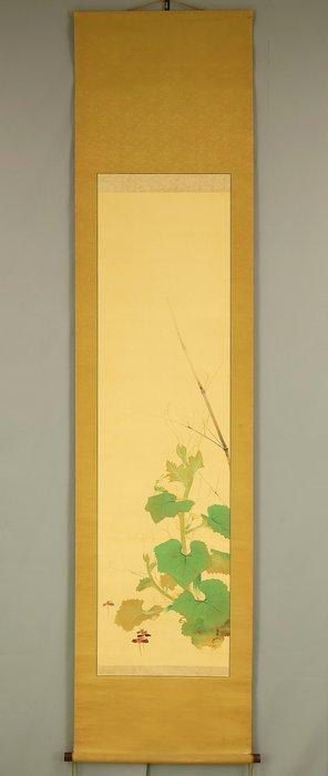 Mantis Perched Upon Cucumber Leaf - with signature Shunichi, Antiek en Kunst, Antiek | Overige Antiek