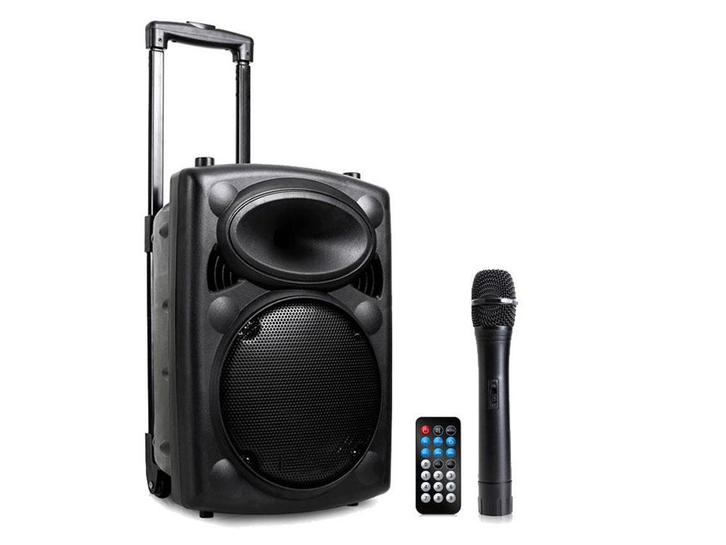 Qtx QR10PABT Mobiele Bluetooth Luidspreker USB/SD/VHF 500W, Audio, Tv en Foto, Luidsprekerboxen