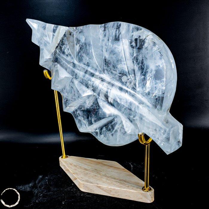 Natuurlijk heldere kwarts in bladvorm. Een kunstvol, Antiek en Kunst, Curiosa en Brocante