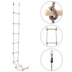 vidaXL Touwladder 290 cm hout, Verzenden, Nieuw