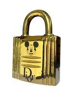 AmsterdamArts - XL gold shiny Dior X Mickey lock artwork