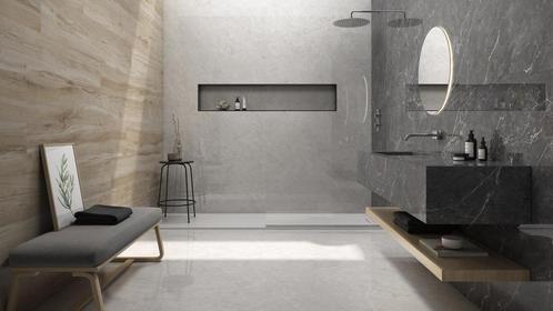 Belvedere Wit hoogglans 120x120 leviglass vloertegel en, Doe-het-zelf en Bouw, Tegels, Ophalen of Verzenden