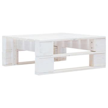 vidaXL Tuinhocker pallet hout wit, Verzenden