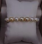 Zonder Minimumprijs - Armband Gouden en witte Zuidzeeparels, Handtassen en Accessoires, Armbanden, Nieuw