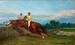 Eugène-Louis Ginain (1818-1886) - The horse race, Antiquités & Art, Art | Peinture | Classique