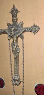 Crucifix - Bronze, Laiton - 1880-1920, Antiek en Kunst