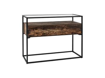 Veiling - Sidetable met lades hout - glas - Industieel desig