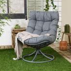 Draaistoel voor buiten – antraciet - 67 x 82 x 91 cm |, Huis en Inrichting, Keuken | Potten en Pannen, Verzenden, Nieuw
