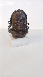 sculptuur, Viso di fanciullo - 19 cm - Gepatineerd brons, Antiek en Kunst