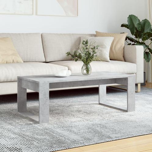 vidaXL Table basse gris béton 102x50x35 cm bois, Maison & Meubles, Tables | Tables de salon, Neuf, Envoi