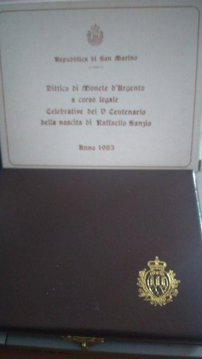 San Marino. 500 Lire + 1000 Lire 1983 PROOF (Zonder, Postzegels en Munten, Munten | Europa | Niet-Euromunten