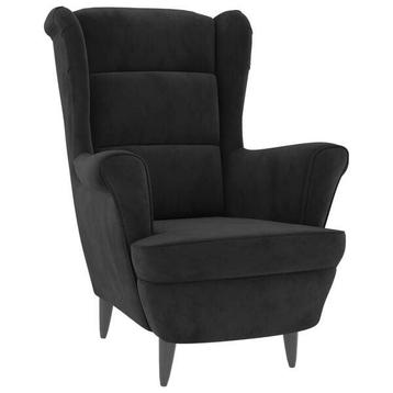 Zwarte Fluwelen Fauteuil | Tweede Kansje | Design aan een... beschikbaar voor biedingen
