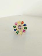 Zonder minimumprijs - Ring Zilver Gemengde edelstenen -, Handtassen en Accessoires, Ringen, Nieuw